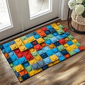 cheap Doormats-Rainbow Bricks Doormat Floor Mats Washable Rugs Kitchen Mat Non-Slip Oil Proof Rug Indoor Outdoor Mat Bedroom Decor Bathroom Mat Entrance Rug