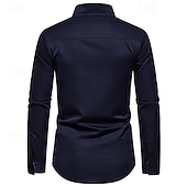 baratos camisas masculinas não de ferro-Homens Camisa Social camisa de verão Camisa casual camisa de praia camisa de colarinho camisa de botão Preto Branco Azul Marinha Manga Longa Estampado Cashemere Lapela Férias Havaiana Bolsos Roupa