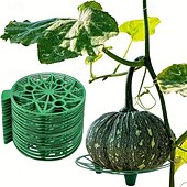 preiswerte Zubehör für die Pflanzenpflege-10er-Pack Pflanzen-Melonenstützen, Käfige, Wiegen, Rankgitter für Wassermelone, Melone, Kürbisse, Erdbeeren – vermeidet Bodenfäule – wiederverwendbar (runde Wassermelonenstütze)