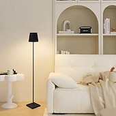 cheap Table Lamps-Aluminum Dimming Floor Lamp Rechargeable Standing Lamp Indoor Bedroom Living Room Atmosphere Desk Lamp Type-C