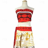 billige Jentekostymer-Prinsesse Moana Cosplay kostyme Drakter Cosplay for Dame Jente Barne Voksne Karneval Maskerade Fest Maskerade