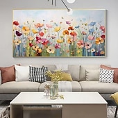 Handgefertigtes Ölgemälde auf Leinwand, Wandkunst, Dekoration, moderne abstrakte Blumenlandschaft für Heimdekoration, gerolltes, rahmenloses, ungedehntes Gemälde preiswerte Blumen-/Botanische Gemälde-Handgefertigtes Ölgemälde auf Leinwand, Wandkunst, Dekoration, moderne abstrakte Blumenlandschaft für Heimdekoration, gerolltes, rahmenloses, ungedehntes Gemälde