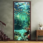 levne Garážové a dveřní bannery-podvodní jeskyně dveřní kryty dveří gobelín dveřní záclona dekorace pozadí dveřní prapor pro přední dveře statek dovolená party dekor zásoby