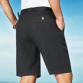 preiswerte Lässige Shorts-Herren Kleid-Shorts Lässige Shorts Höhenanstieg Einfarbig Atmungsaktiv Leichtgewichtig Knielänge Casual Basic Klassisch weiß grau Schwarz Hoher Taillenbund Unelastisch