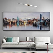 cheap Landscape Paintings-Large New York City Landscape painting hand painted Large urban art painting Urban Wall Art handmade New York Wall Art city art painting Hand-painted city painting
