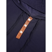 olcso Gofri kötött póló-Férfi Póló Gofri Henley ing Henley ing Tee Top Hosszú ujj Henley Tavasz &amp; Ősz Sima Divat Dizájn Alap Kollázs Kapucni Vakáció Utca Alkalmi Fekete Fehér Tengerészkék Férfi felső póló