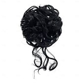 abordables Chignons-chignons cheveux chignon cheveux synthétiques pièce de cheveux extension de cheveux ondulés boucle rebondissante fête quotidien usage quotidien noir naturel # 1b