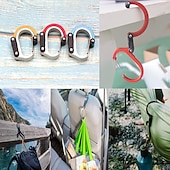 cheap Camping Accessories-Climbing Carabiner D Type Carabiner Hook Aluminium Alloy Hanging Carabin