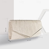 levne Psaníčka a kabelky na večer-Dámské Psaníčko Večerní Bag Polyester Svatebnívečírek Zip Velká kapacita Multi Carry Pevná barva Stříbrná Černá Šampaňská