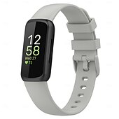 Χαμηλού Κόστους Ζώνες ρολογιών Fitbit-Smart Watch Band Συμβατό με Fitbit Inspire 3 σιλικόνη Εξυπνο ρολόι Λουρί Μεταλλικό κούμπωμα Αδιάβροχη Ρυθμιζόμενο Αθλητικό Μπρασελέ Αντικατάσταση Περικάρπιο