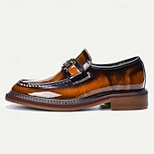 preiswerte Loafer aus hochwertigem Leder-Herren-Loafer aus hochwertigem Rindsleder mit glänzender Oberfläche und Kettendetail – formelle Abendschuhe für Business, Hochzeiten und besondere Anlässe