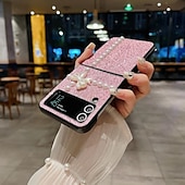 cheap Samsung Cases-Phone Case For Samsung Galaxy Z Flip 7 Z Flip 6 Z Flip 5 Z Flip 4 Z Flip 3 for Women Girl Bling Glitter Shiny Shockproof Bow tie TPU