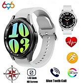 cheap Smartwatch-696 JSwatch6Max Smart Watch 1.43 inch Smartwatch Fitness Running Watch Bluetooth ECG+PPG Pedometer Call Reminder Compatible with Android iOS Women Men Hands-Free Calls Message Reminder IP 67 46mm