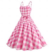 economico Vestiti-Retrò Vintage Anni 1950 Rockabilly Vestito Abito Swing Pois Per donna Carnevale Mascherata Abbigliamento quotidiano Adulti Vestito Abiti per il ritorno
