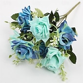 economico Il signor e la signora matrimonio-2 pezzi simulati di rosa artificiale palla crisantemo decorazione della casa ornamenti di fiori artificiali oggetti di scena di nozze fiori artificiali