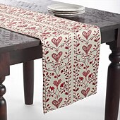 baratos Toalhas de Aparador-Inspirado em william morris arte estilo impressão corredor de mesa estilo country, decoração de mesa de jantar de cozinha, corredores de mesa de decoração de impressão para interior ao ar livre casa