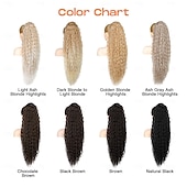cheap Ponytails-Drawstring Ponytail Extension Long Lightweight Full Natural Curly Fake Pony Tail Multi Layered Soft Clip in Hair Extensions Ponytail Synthetic Hairpiece