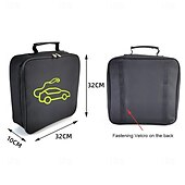 abordables Organizadores para coche-Bolsa de almacenamiento de cable de carga de coche starfire, bolsa de transporte para cargador de vehículo eléctrico, enchufes, equipo de carga, contenedor de almacenamiento
