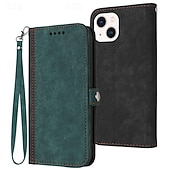 Недорогие Чехлы для iPhone-Чехол для iPhone 16 iPhone 15 Pro Max iPhone 14 13 12 11 Pro Max Mini SE X XR XS Max 8 7 Plus кошелек магнитный с ремешком для запястья подставка ретро TPU PU кожа
