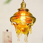 preiswerte Insellichter-LED-Pendelleuchte, Glas, Vintage, bunt, Wassertropfen, 110–240 V
