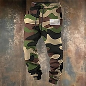abordables Survêtements de sport-Camouflage mode impression 3d poches latérales pour hommes conception de cordon élastique pantalons de survêtement pantalons de jogging pantalons de sports de plein air &amp; extérieur rue polyester vert