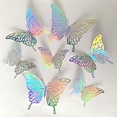 cheap Mr &amp; Mrs Wedding-24 Pcs 3D Butterfly Wall Stickers Cake Balloon Decorative Accessories for Wedding Festivals and Parties in Foreign Trade