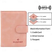 cheap Storage &amp; Organization-Women Men RFID Vintage Business Passport Covers Holder Multi-Function ID Bank Card PU Leather Wallet Case Travel Accessories