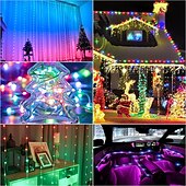 economico Striscie luci USB-luci di stringa di fata intelligenti app luci di stringa di fata a led controllate con telecomando, luci scintillanti a led rgb sincronizzate con musica luci per feste di natale per natale matrimonio