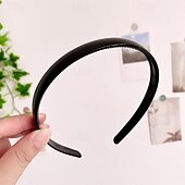 levne Doplňky pro úpravu vlasů-4ks plastové tenké úzké čelenky - čelenky pro ženy - obyčejná čelenka pro dívky kutilství - gumičky do vlasů hřeben na zuby čelenky halloween hřeben - černá