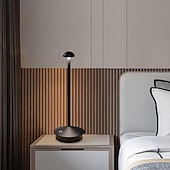 cheap Table Lamps-Rechargeable Mushroom Table Lamp, Portable Wireless Touch Desk Lamp, LED Night Light with Dimmable Brightness for Living Room, Home Office, Restaurant