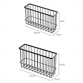 cheap Kitchen Storage-2pcs Storage Racks Metal Wire Storage Basket Wall Hanging Basket Wall Mounted Organizer Basket for kitchen Office Pantry Bathroom Cabinet Kitchen Organizers and Storage Kitchen Accessories
