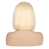 economico Parrucche lace front capelli veri-capelli umani remy 613 parrucche bob bionde capelli lisci parrucche in pizzo bob parte t densità del 150% con i capelli del bambino