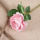 economico Il signor e la signora matrimonio-5 pezzi di rosa occidentale nucleo peonia singola testa fiore di simulazione decorazione della casa fiore artificiale fiore portatile di nozze