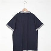 tanie Męska klasyczna koszulka polo-Męskie Koszulka polo Koszula golfowa Codzienny Święto Klapa Krótki rękaw Moda Podstawowy Równina Styl klasyczny Lato Regularny Czarny Biały Granatowy Niebieski Koszulka polo