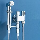 economico Gadget bagno-mini doccia a doppio comando, spruzzatore per bidet per WC portatile, kit spruzzatore per bidet per WC da bagno
