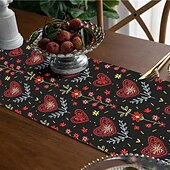 baratos Toalhas de Aparador-Inspirado em william morris arte estilo impressão corredor de mesa estilo country, decoração de mesa de jantar de cozinha, corredores de mesa de decoração de impressão para interior ao ar livre casa