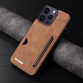 cheap iPhone Cases-Phone Case For iPhone 16 iPhone 15 Pro Max iPhone 14 13 12 11 Pro Max Mini SE X XR XS Max 8 7 Plus Back Cover Ultra Thin Card Slot Shockproof Retro TPU PU Leather