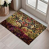cheap Doormats-Vintage Tree of Life Doormat Floor Mats Washable Rugs Kitchen Mat Non-Slip Oil Proof Rug Indoor Outdoor Mat Bedroom Decor Bathroom Mat Entrance Rug