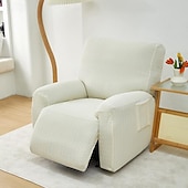 billiga Vilstol och länstol-jacquard fåtölj överdrag överdrag lazyboy överdrag soffstolsöverdrag 4-delade set, halkfri vilstol med förvaringsfickor möbelskydd för vardagsrum