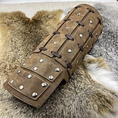 preiswerte Rüstung-Retro Vintage Punk &amp; Gothic Mittelalterlich Rüstung Armband Handgelenkstütze Wikinger Tempelritter Kreuzritter Ranger Schildmaid Bogenschießen Kostüm Herren Vikinger Fantasie Halloween Karneval