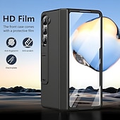 Недорогие Чехлы для Samsung-телефон Кейс для Назначение SSamsung Galaxy Z-сгиб 6 Z Fold 5 Z Fold 4 Z Fold 3 Кейс на заднюю панель со стендом и протектор экрана Полная защита тела броня ПК