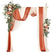 preiswerte Herr und Frau Hochzeit-Hochzeitsbogen-Blumensimulationsblumen-Set mit fünf künstlichen Plaketten, Blumendekoration, Blumenarrangement