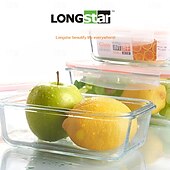 economico Stoccaggio cucina-Contenitore Per Il Pranzo In Vetro Borosilicato Ad Alto Contenuto Di Contenitori Per La Preparazione Dei Pasti Contenitori Per Alimenti In Vetro Con Coperchi Per La Cucina &amp; organizzazione