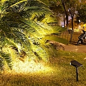 abordables Projecteurs extérieurs-2/7led projecteur solaire extérieur étanche jardin cour pelouse paysage lumière colorée rvb lumière de pelouse pour bord de route villa parc jardin décor lumière 1pc