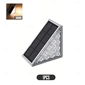 Недорогие Наземные огни-Солнечные фонари на террасе с датчиком движения, светильники для ступенек, водонепроницаемые уличные светильники для ступенек, автоматическое включение/выключение солнечных фонарей для ступенек, лестниц, крыльцо, двор, патио, дорожка, украшение