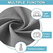 お買い得  ブラックアウトカーテン-遮光カーテン ドレープ ファームハウス ハトメ/アイレット カーテンパネル リビングルーム ベッドルーム 引き戸カーテン キッチン バルコニー 窓 トリートメント 断熱