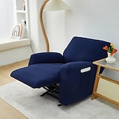 billiga Vilstol och länstol-jacquard fåtölj överdrag överdrag lazyboy överdrag soffstolsöverdrag 4-delade set, halkfri vilstol med förvaringsfickor möbelskydd för vardagsrum