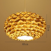 abordables Suspension-Lampe suspendue LED moderne en rotin tissé ananas, 1 lumière, 110-240v
