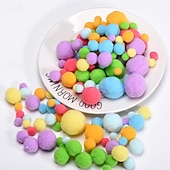 levne Antistresové pomůcky-2ks vysoce elastický gradient vánoční barevné plyšové koule diy plyšová koule dětské ručně vyráběné šperky materiál doplňky