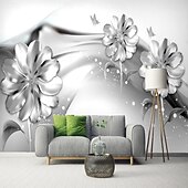 Недорогие Обои-крутые обои 3d розовые цветы обои настенная роспись настенное покрытие наклейка очистите и приклейте съемный материал ПВХ/винил самоклеящийся/клей необходимый декор стен для гостиной, кухни, ванной